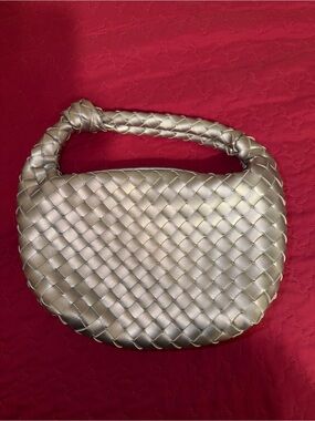 a new day Woven Metallic Hobo Bag